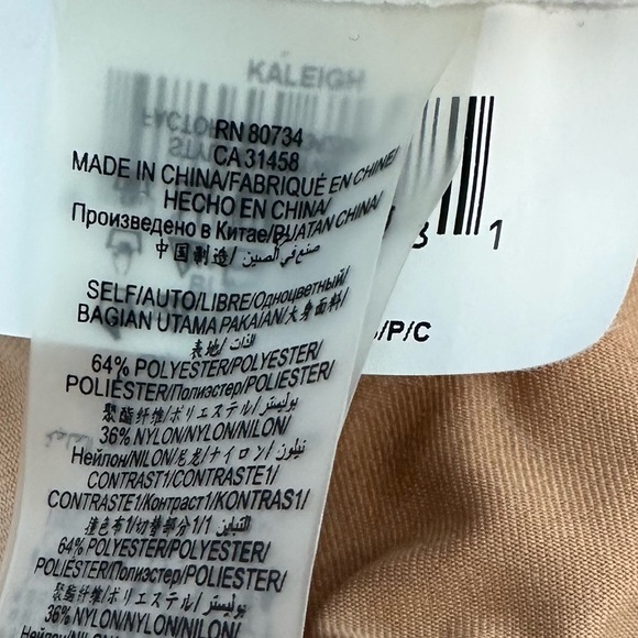 BCBGMaxAzria Kaleigh Top Black White Peplum Asymmetrical, Small - Picture 10 of 11